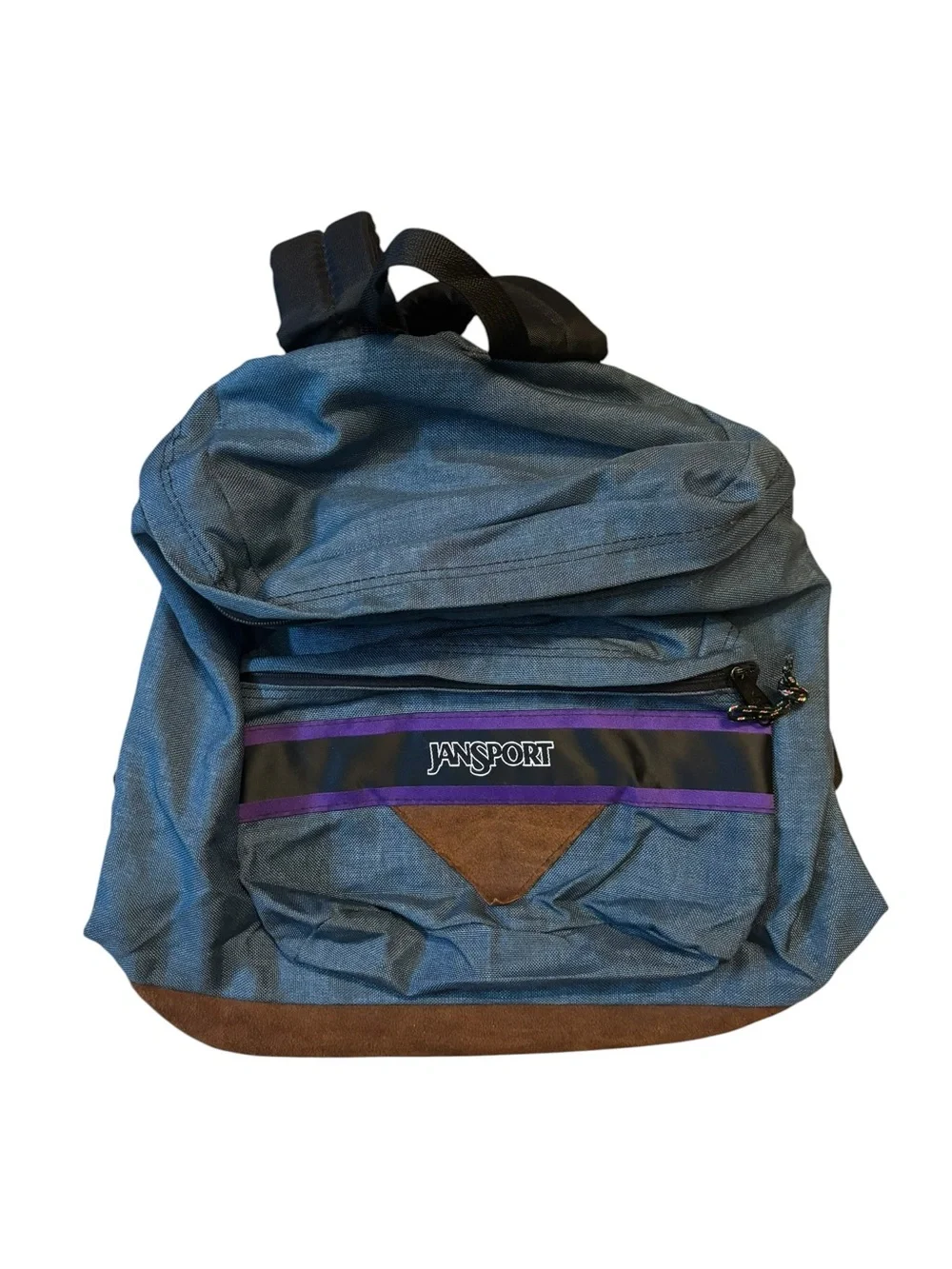 Vintage 90’s JanSport Blue Suede Bottom Heritage Backpack Retro School Bag